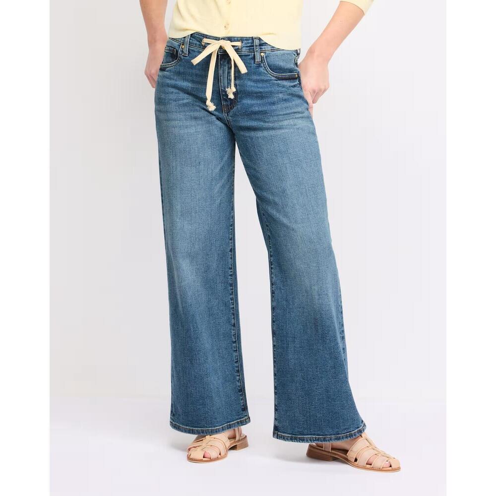 NEW KUT FROM THE KLOTH maya high rise wide leg drawcord jeans in protect wash - Picture 1 of 6